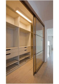 Линейная гардеробная комната с дверями купе Якутск