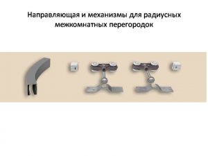 Направляющая и механизмы верхний подвес для радиусных межкомнатных перегородок Якутск